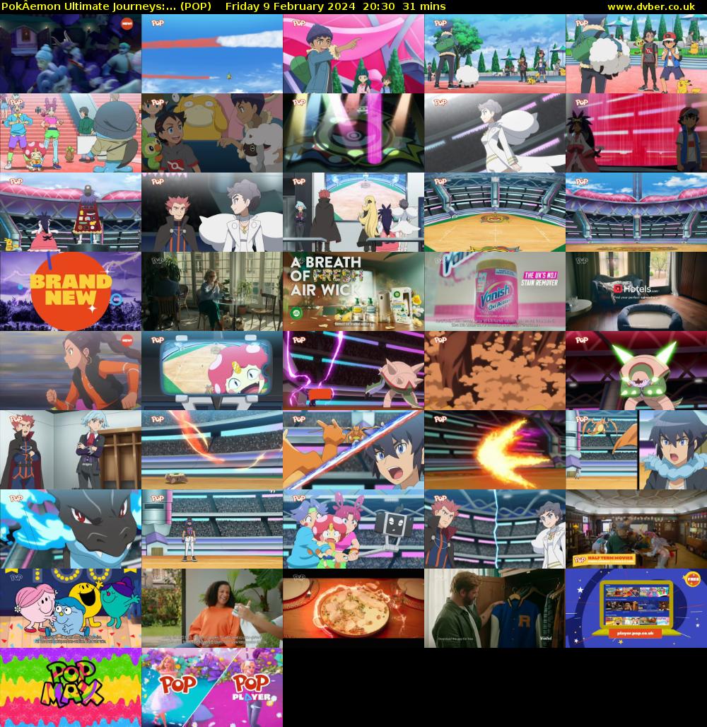 PokÂemon Ultimate Journeys:... (POP) Friday 9 February 2024 20:30 - 21:01