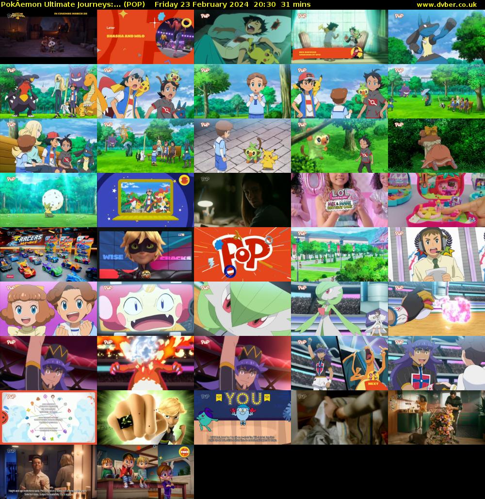 PokÂemon Ultimate Journeys:... (POP) Friday 23 February 2024 20:30 - 21:01