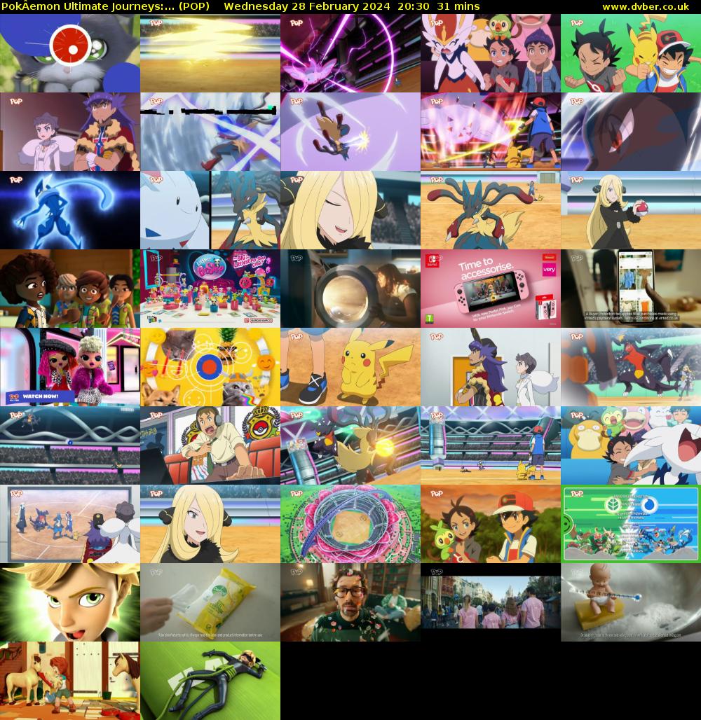 PokÂemon Ultimate Journeys:... (POP) Wednesday 28 February 2024 20:30 - 21:01