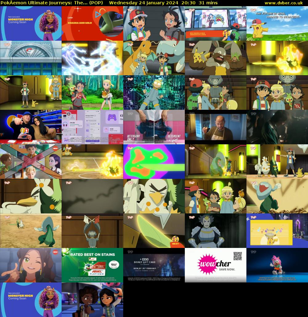 PokÂemon Ultimate Journeys: The... (POP) Wednesday 24 January 2024 20:30 - 21:01