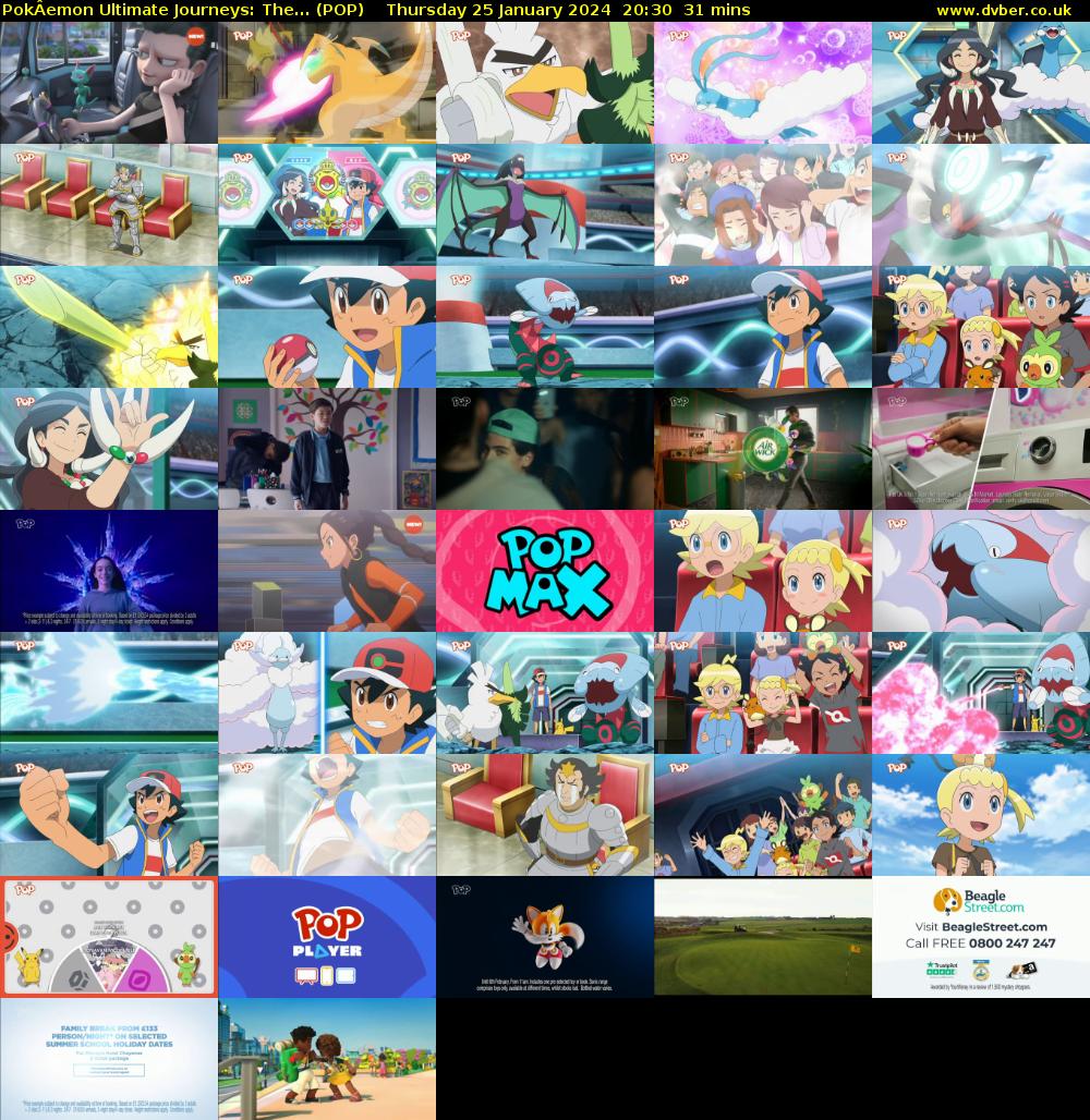 PokÂemon Ultimate Journeys: The... (POP) Thursday 25 January 2024 20:30 - 21:01