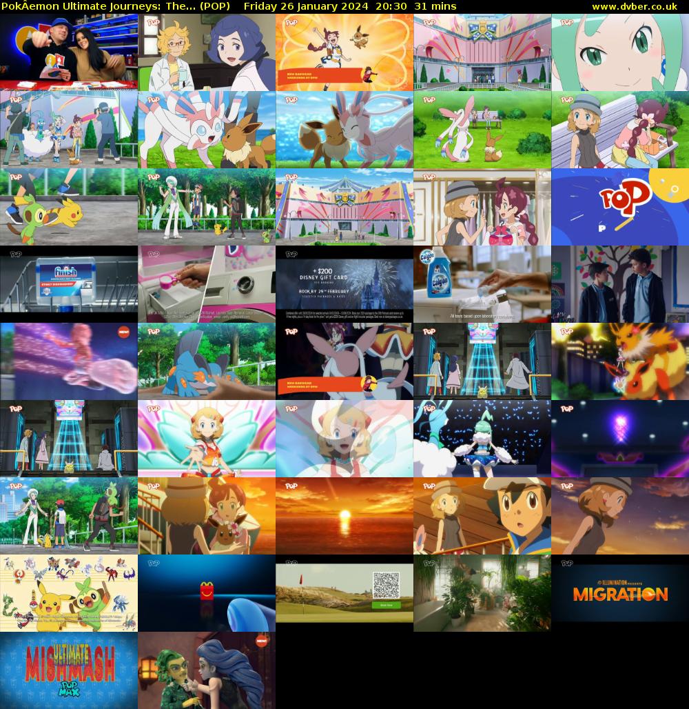 PokÂemon Ultimate Journeys: The... (POP) Friday 26 January 2024 20:30 - 21:01