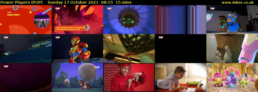 Power Players (POP) Sunday 17 October 2021 08:15 - 08:30