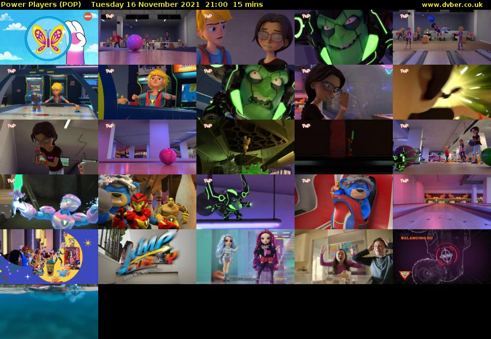 Power Players (POP) Tuesday 16 November 2021 21:00 - 21:15