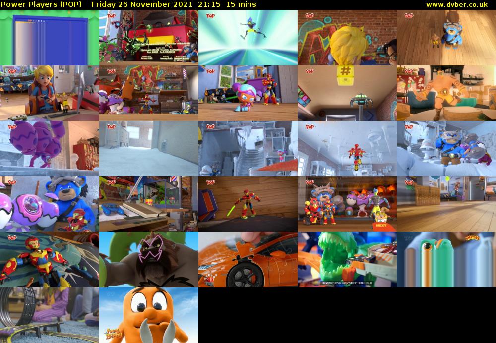 Power Players (POP) Friday 26 November 2021 21:15 - 21:30