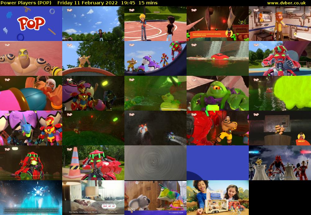 Power Players (POP) Friday 11 February 2022 19:45 - 20:00