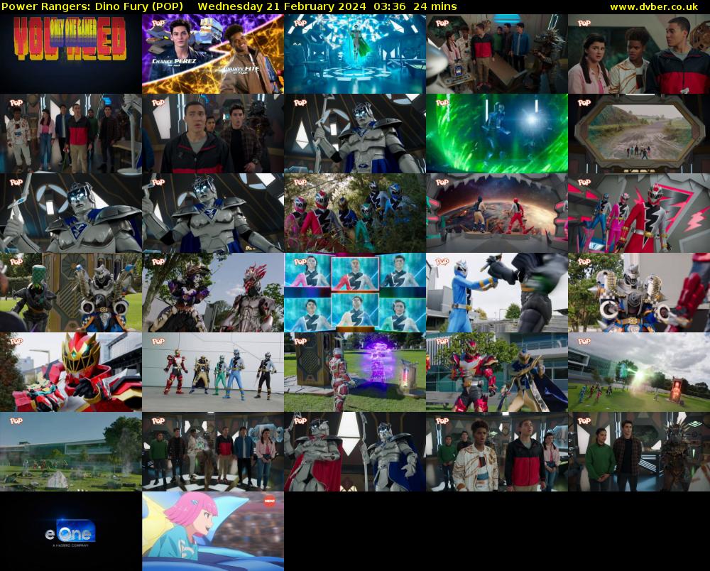 Power Rangers: Dino Fury (POP) Wednesday 21 February 2024 03:36 - 04:00