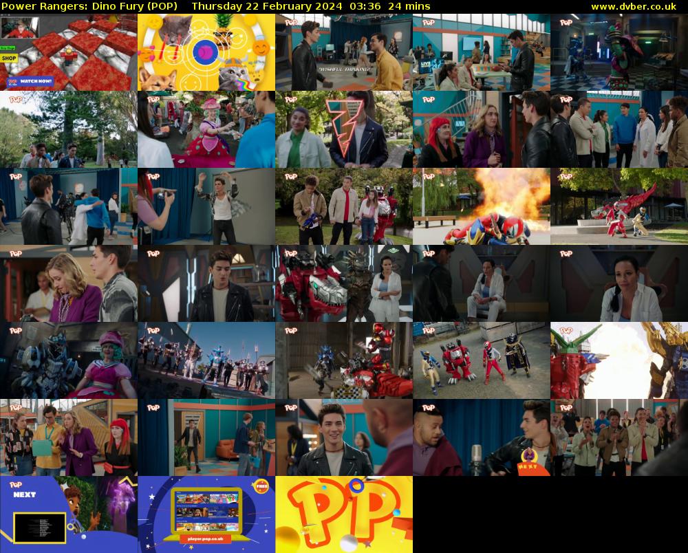 Power Rangers: Dino Fury (POP) Thursday 22 February 2024 03:36 - 04:00