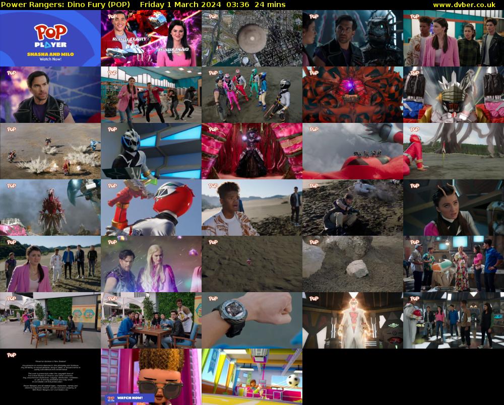 Power Rangers: Dino Fury (POP) Friday 1 March 2024 03:36 - 04:00