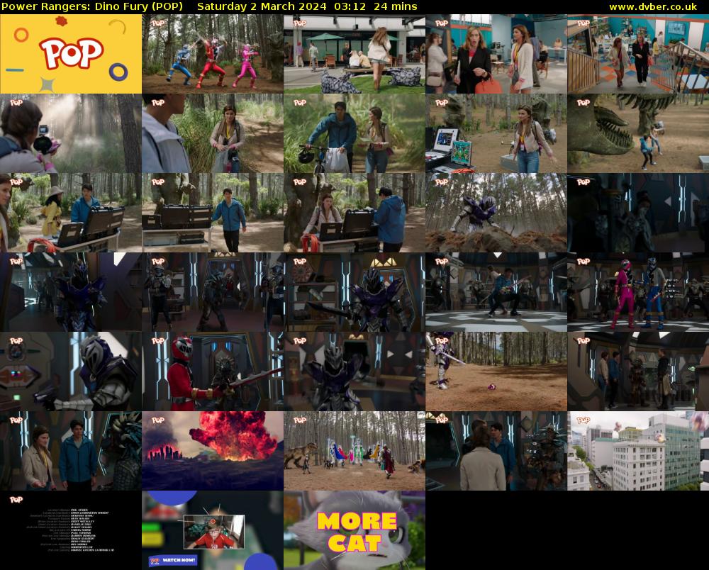 Power Rangers: Dino Fury (POP) Saturday 2 March 2024 03:12 - 03:36