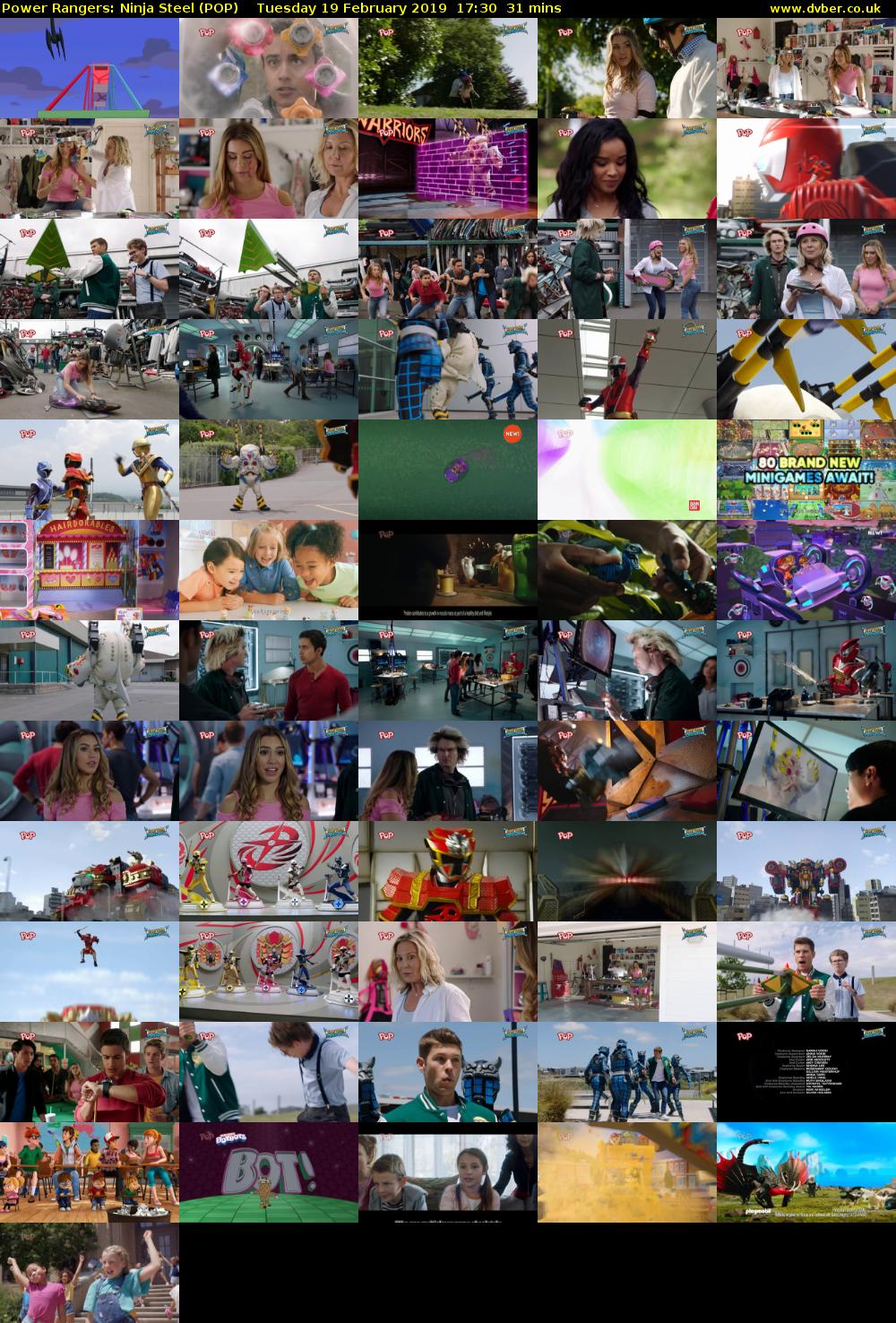 Power Rangers: Ninja Steel (POP) Tuesday 19 February 2019 17:30 - 18:01