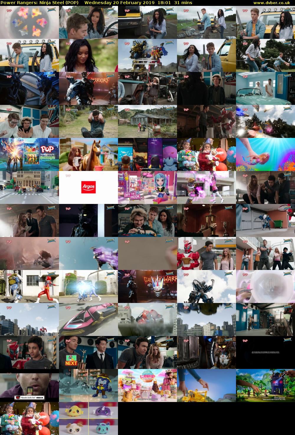 Power Rangers: Ninja Steel (POP) Wednesday 20 February 2019 18:01 - 18:32