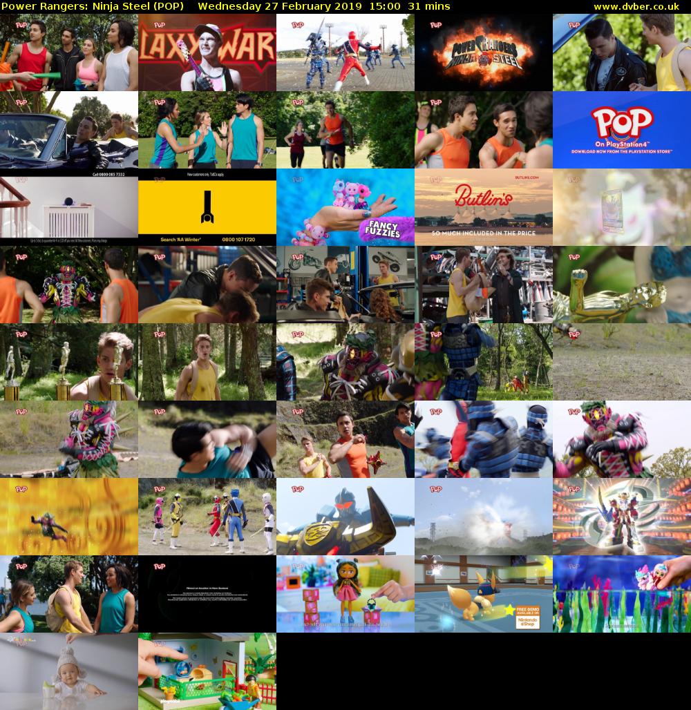 Power Rangers: Ninja Steel (POP) Wednesday 27 February 2019 15:00 - 15:31
