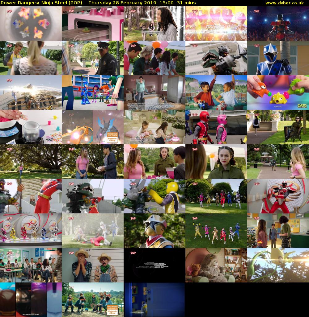 Power Rangers: Ninja Steel (POP) Thursday 28 February 2019 15:00 - 15:31
