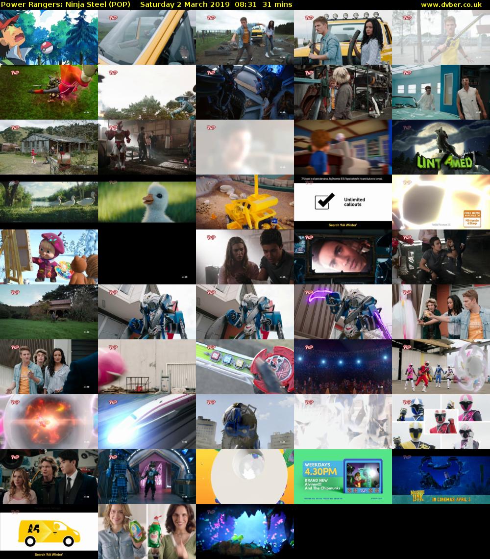 Power Rangers: Ninja Steel (POP) Saturday 2 March 2019 08:31 - 09:02