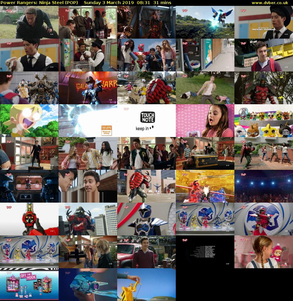 Power Rangers: Ninja Steel (POP) Sunday 3 March 2019 08:31 - 09:02