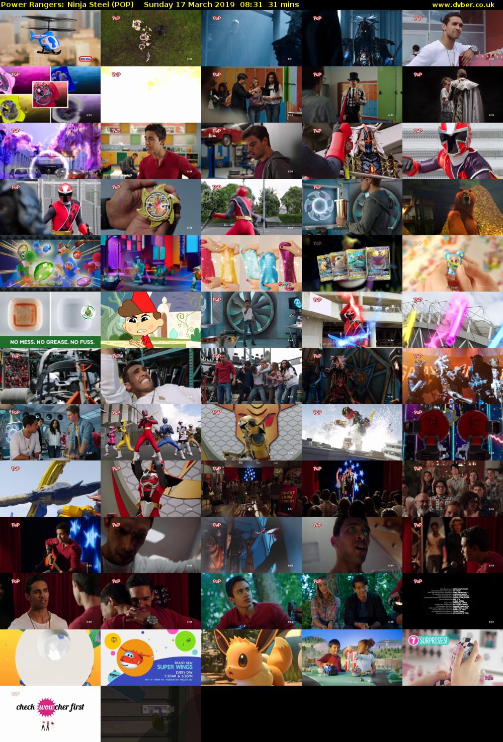 Power Rangers: Ninja Steel (POP) Sunday 17 March 2019 08:31 - 09:02
