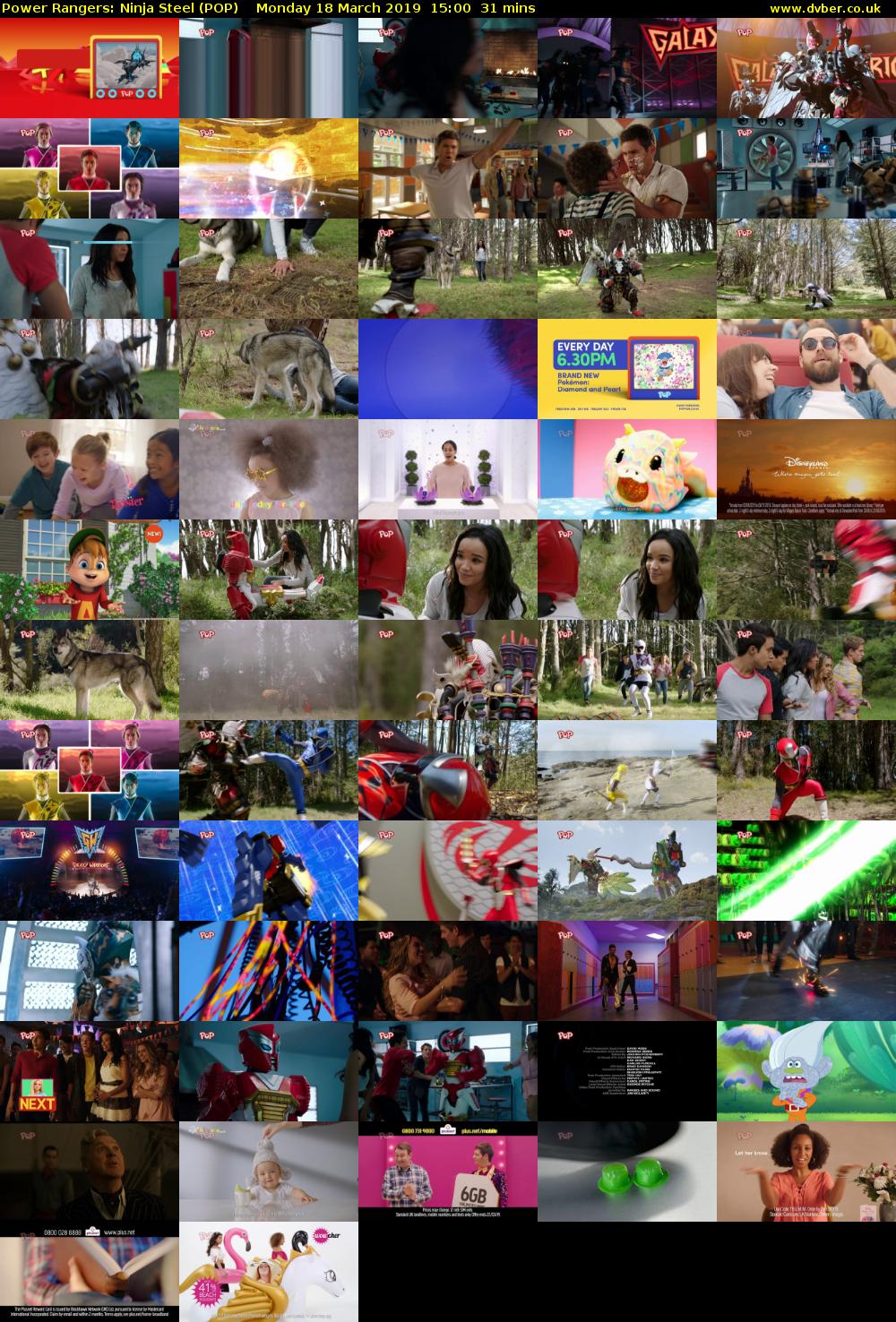Power Rangers: Ninja Steel (POP) Monday 18 March 2019 15:00 - 15:31