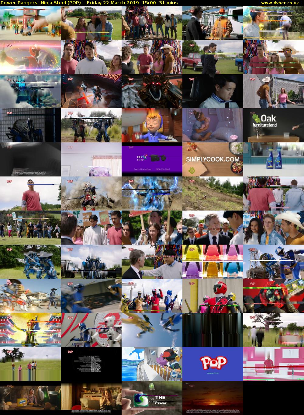 Power Rangers: Ninja Steel (POP) Friday 22 March 2019 15:00 - 15:31