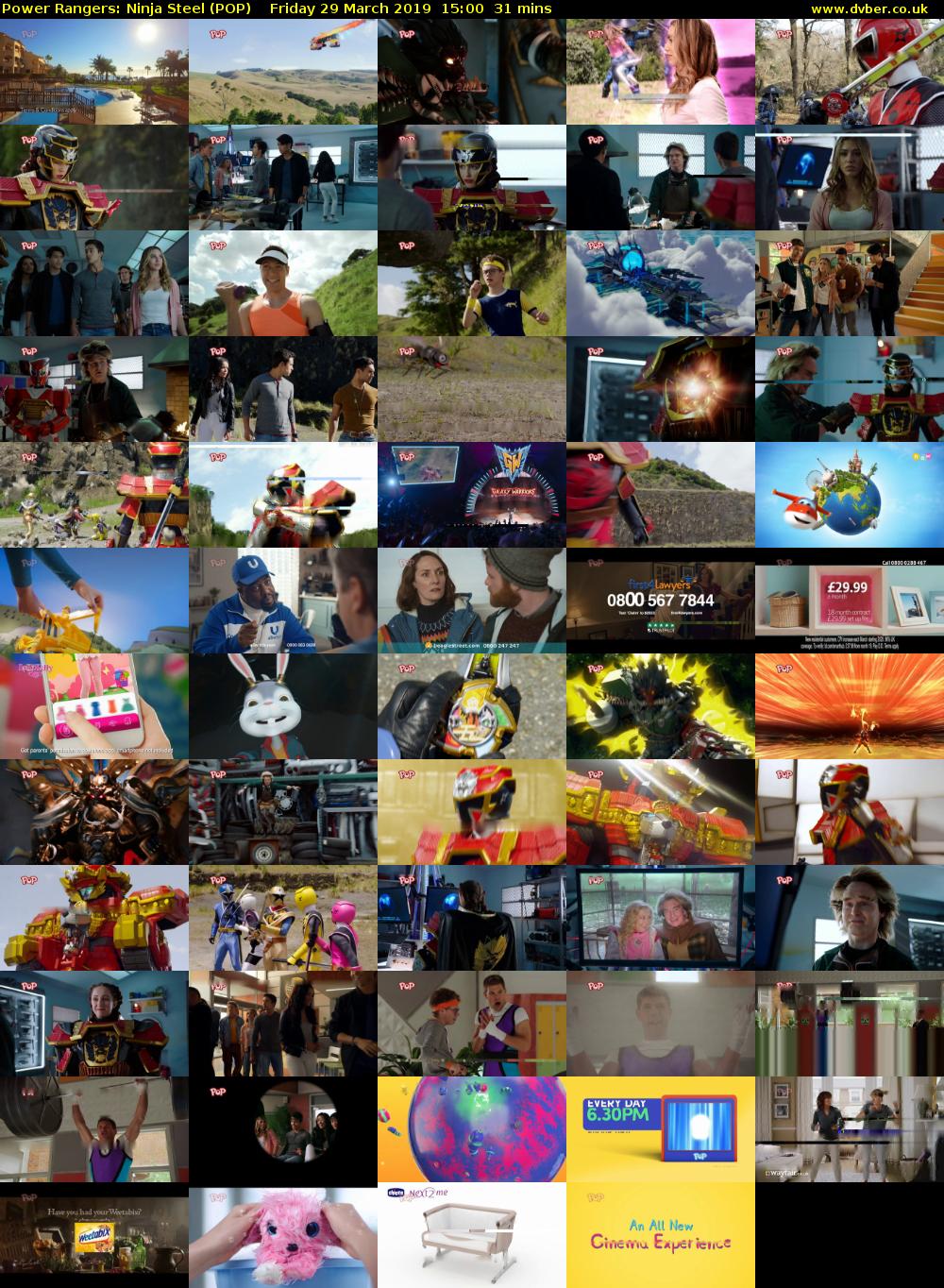 Power Rangers: Ninja Steel (POP) Friday 29 March 2019 15:00 - 15:31