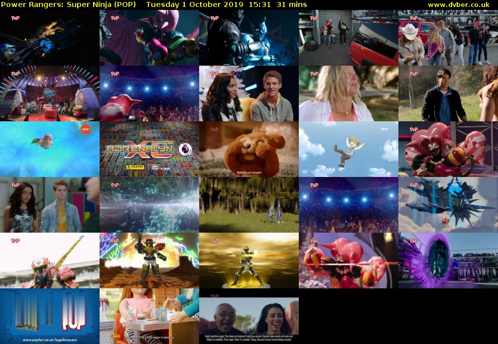 Power Rangers: Super Ninja (POP) Tuesday 1 October 2019 15:31 - 16:02