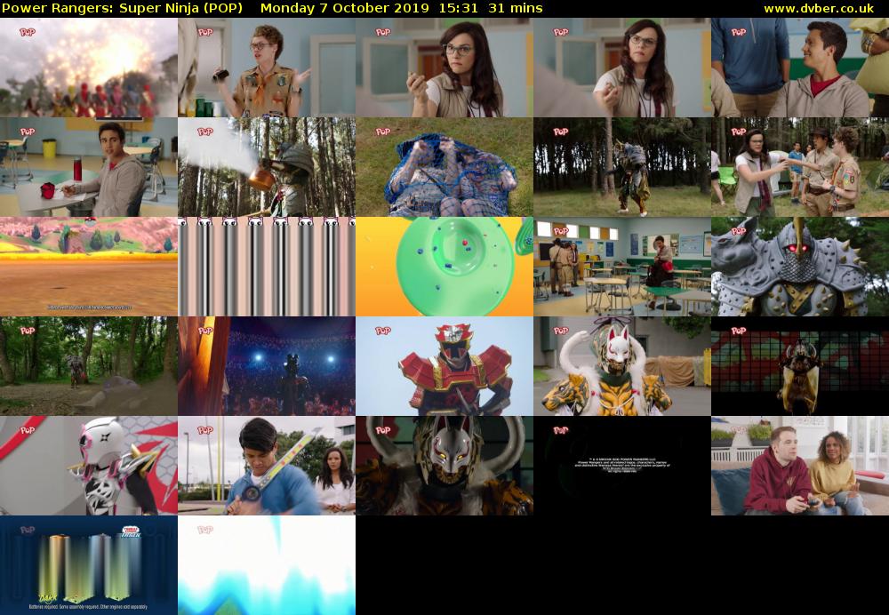 Power Rangers: Super Ninja (POP) Monday 7 October 2019 15:31 - 16:02