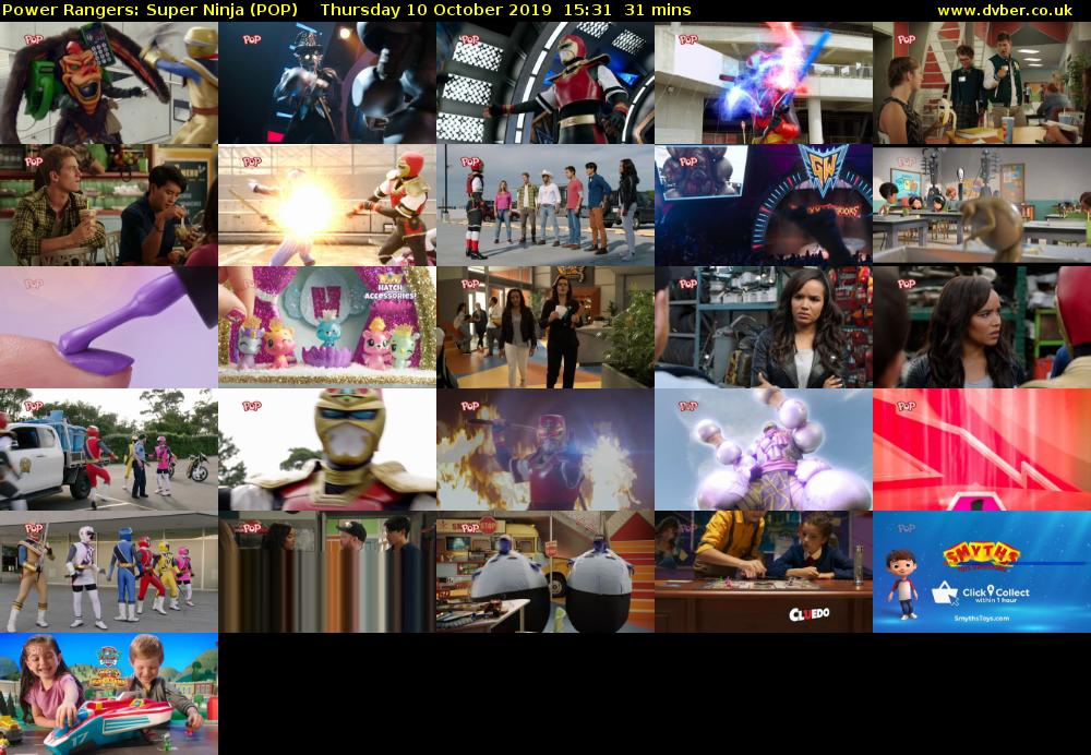 Power Rangers: Super Ninja (POP) Thursday 10 October 2019 15:31 - 16:02