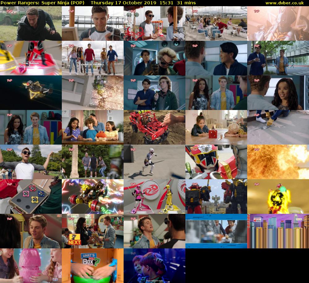 Power Rangers: Super Ninja (POP) Thursday 17 October 2019 15:31 - 16:02