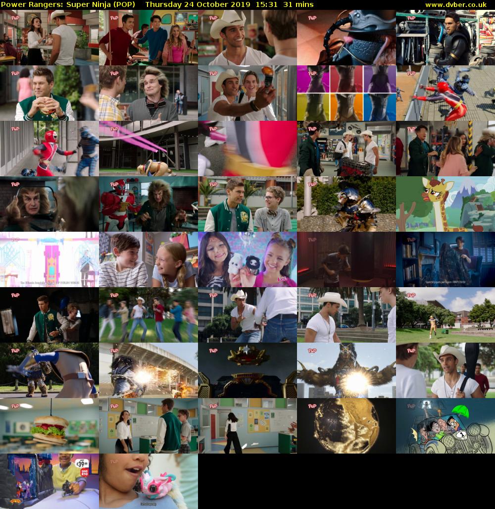 Power Rangers: Super Ninja (POP) Thursday 24 October 2019 15:31 - 16:02