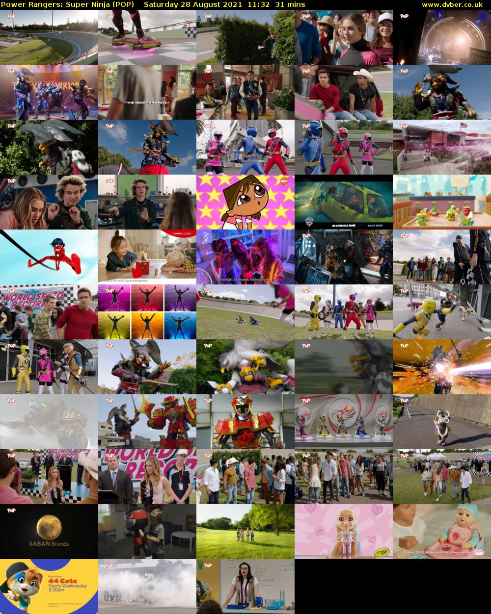 Power Rangers: Super Ninja (POP) Saturday 28 August 2021 11:32 - 12:03