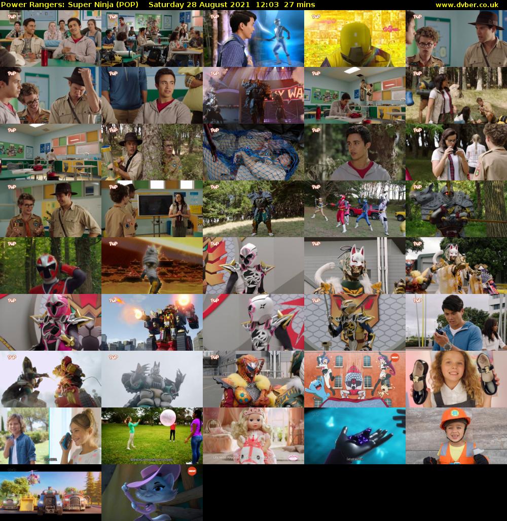 Power Rangers: Super Ninja (POP) Saturday 28 August 2021 12:03 - 12:30