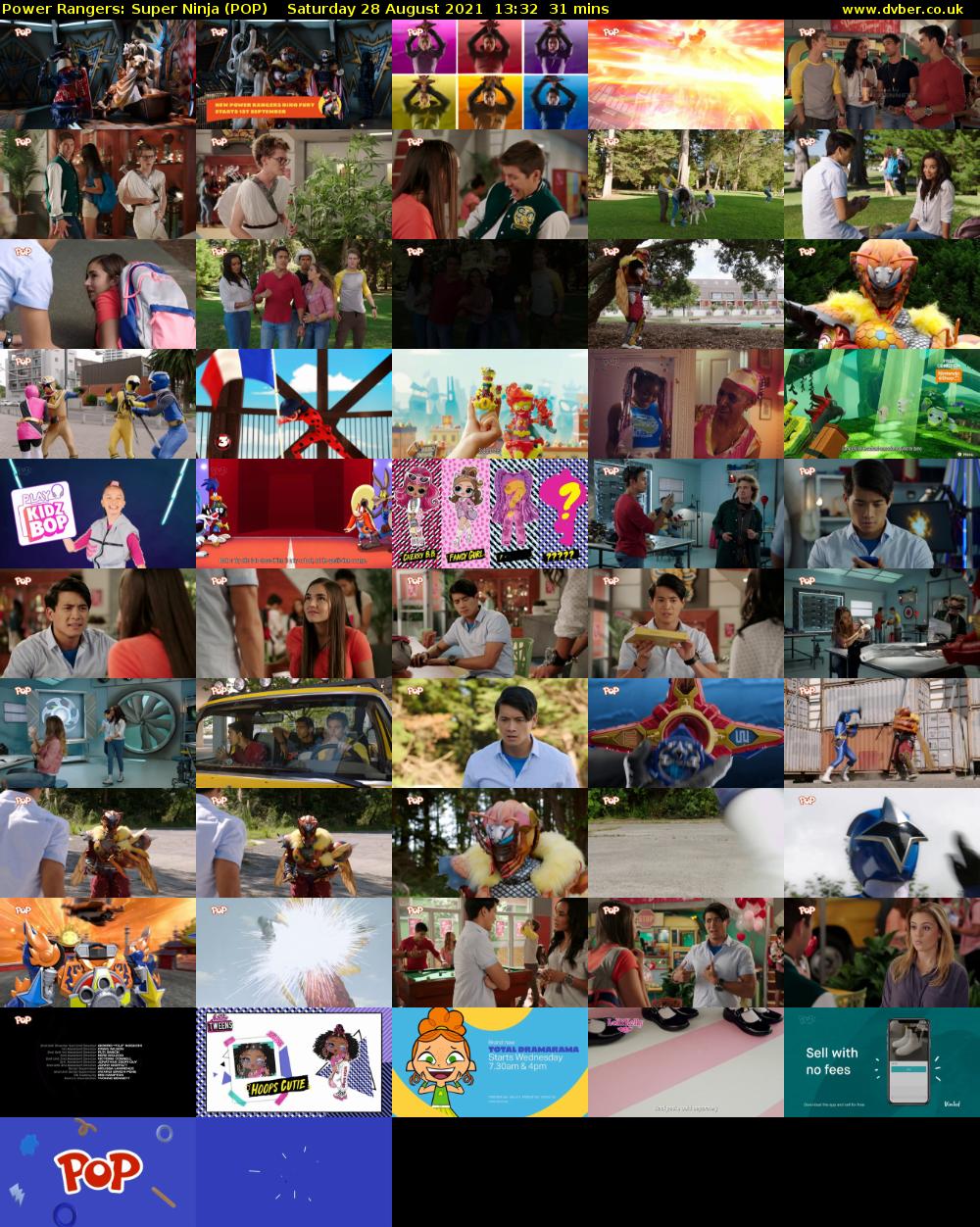 Power Rangers: Super Ninja (POP) Saturday 28 August 2021 13:32 - 14:03