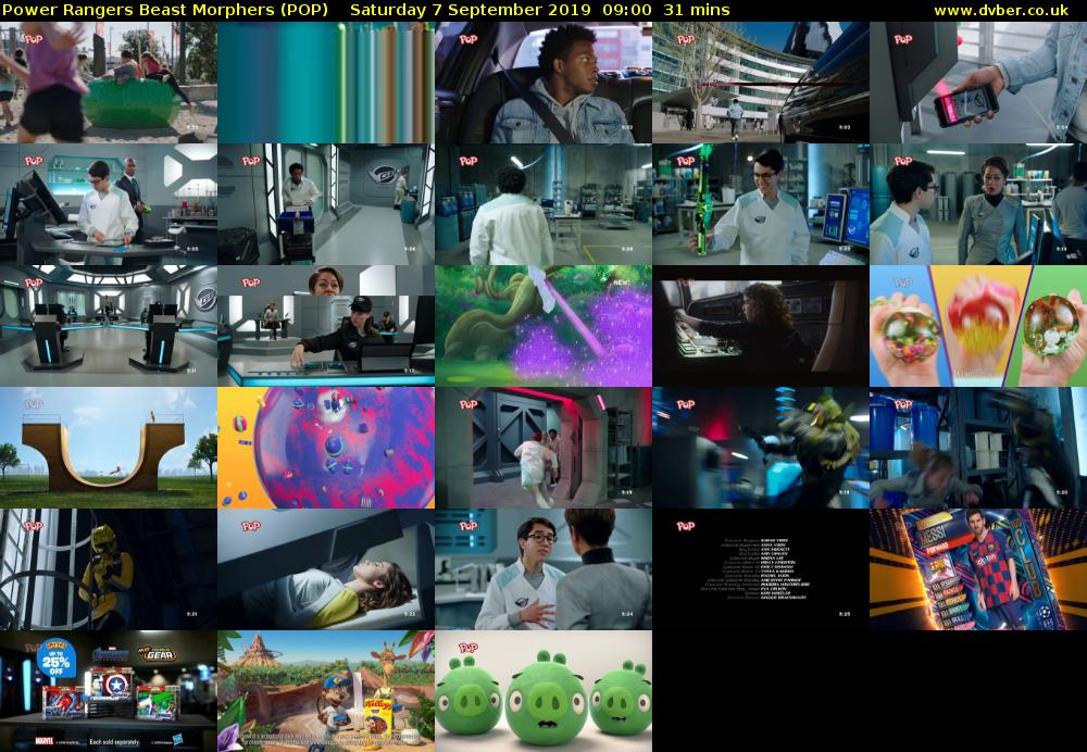 Power Rangers Beast Morphers (POP) Saturday 7 September 2019 09:00 - 09:31