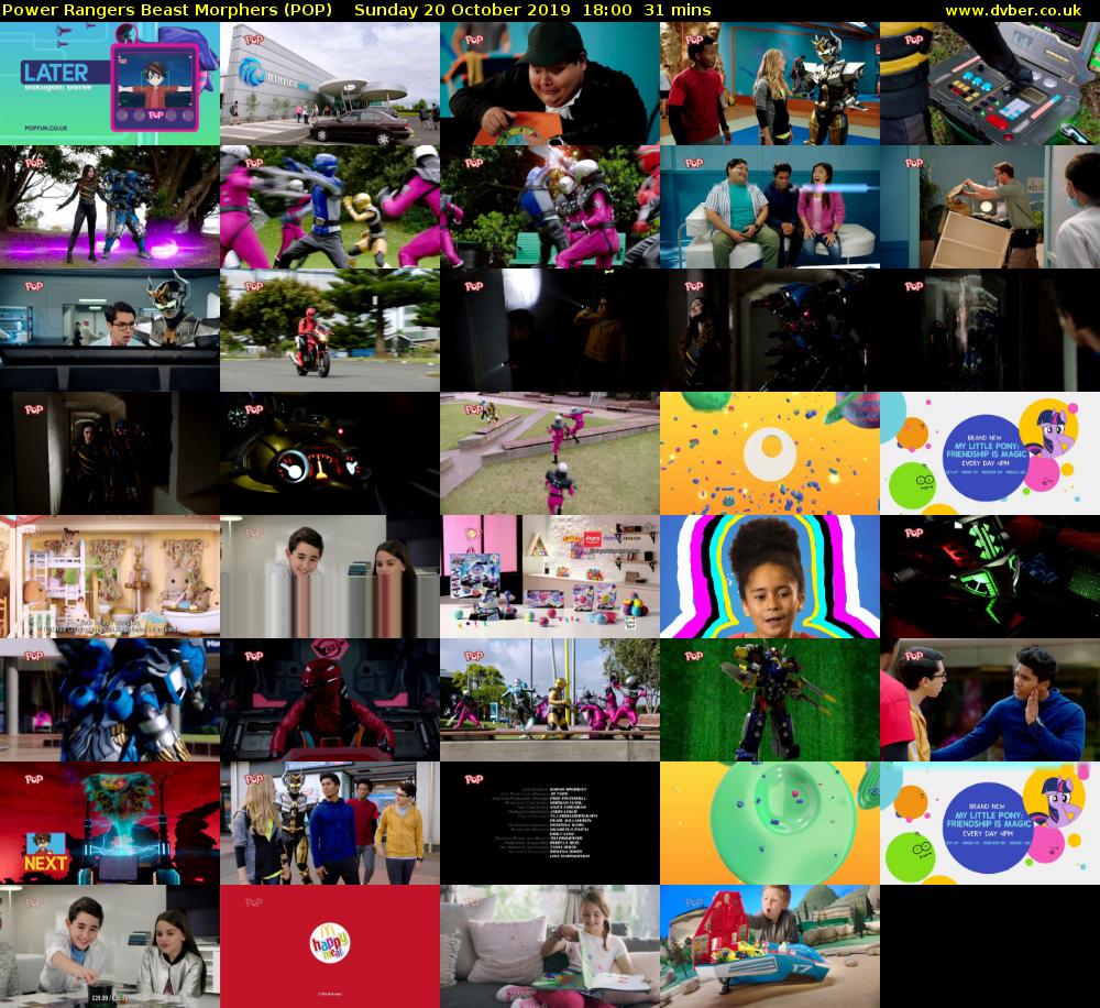 Power Rangers Beast Morphers (POP) Sunday 20 October 2019 18:00 - 18:31