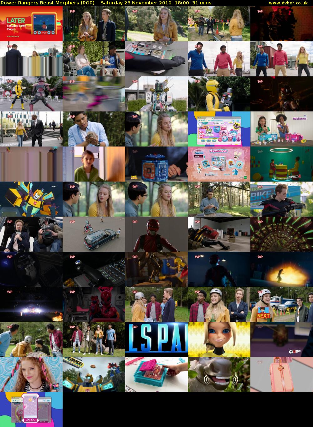 Power Rangers Beast Morphers (POP) Saturday 23 November 2019 18:00 - 18:31