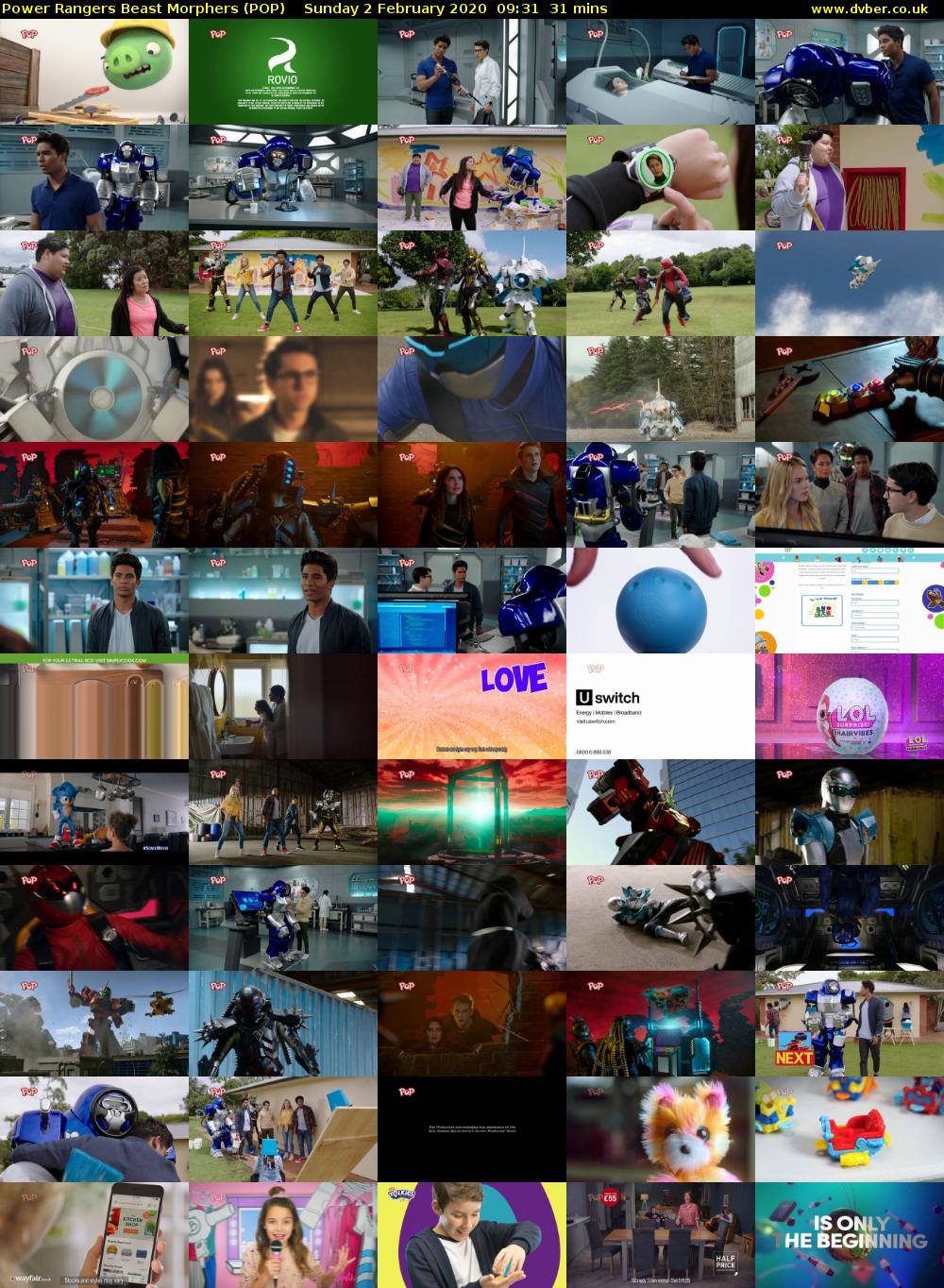 Power Rangers Beast Morphers (POP) Sunday 2 February 2020 09:31 - 10:02