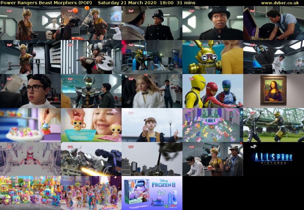 Power Rangers Beast Morphers (POP) Saturday 21 March 2020 18:00 - 18:31