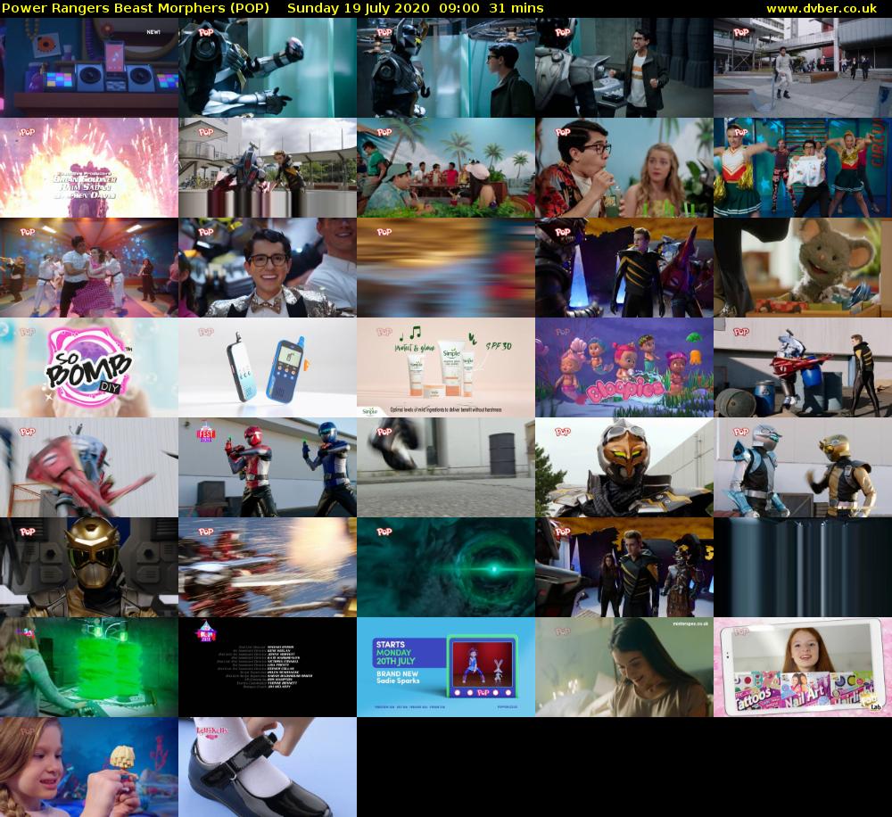 Power Rangers Beast Morphers (POP) Sunday 19 July 2020 09:00 - 09:31