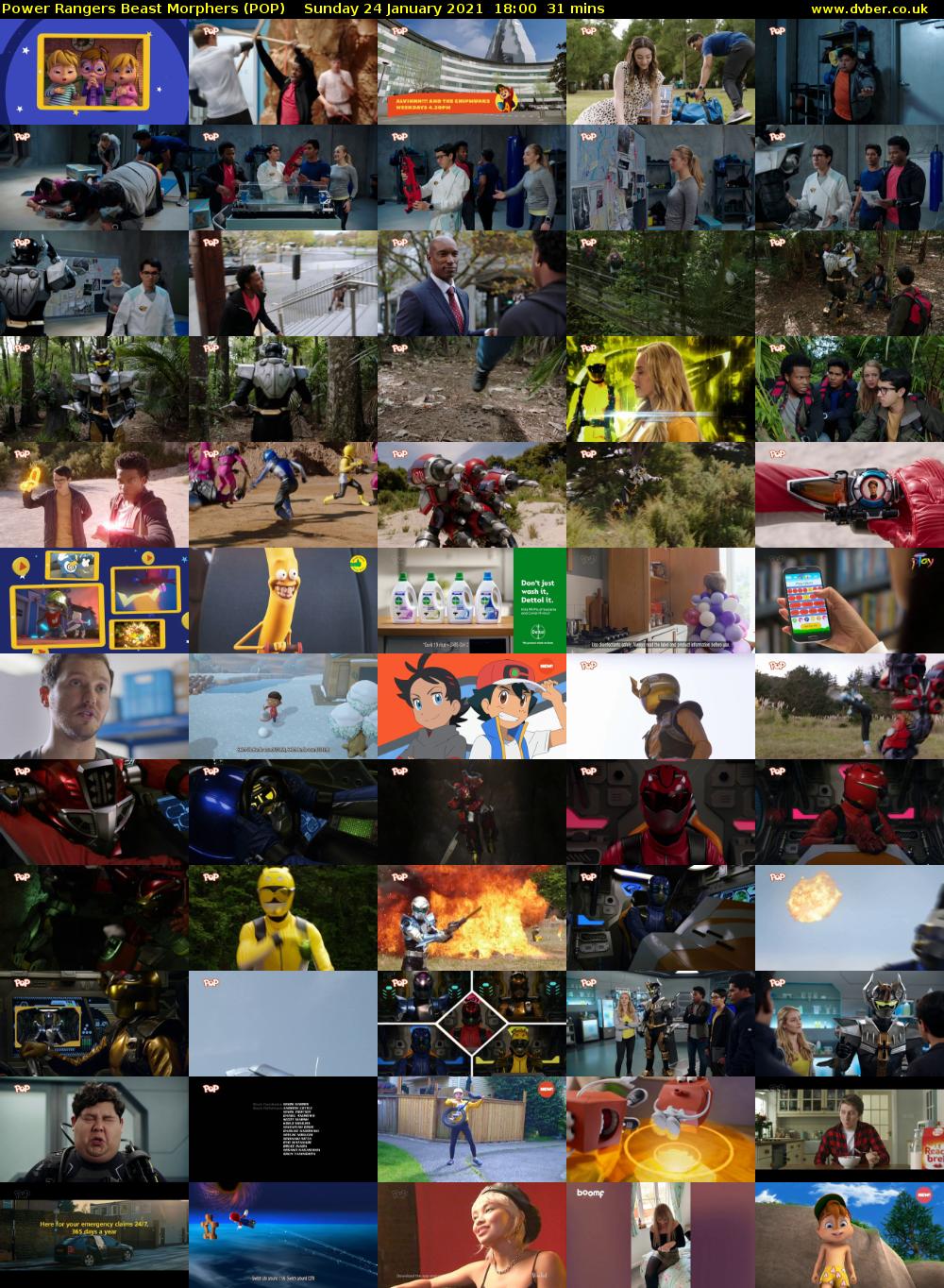 Power Rangers Beast Morphers (POP) Sunday 24 January 2021 18:00 - 18:31