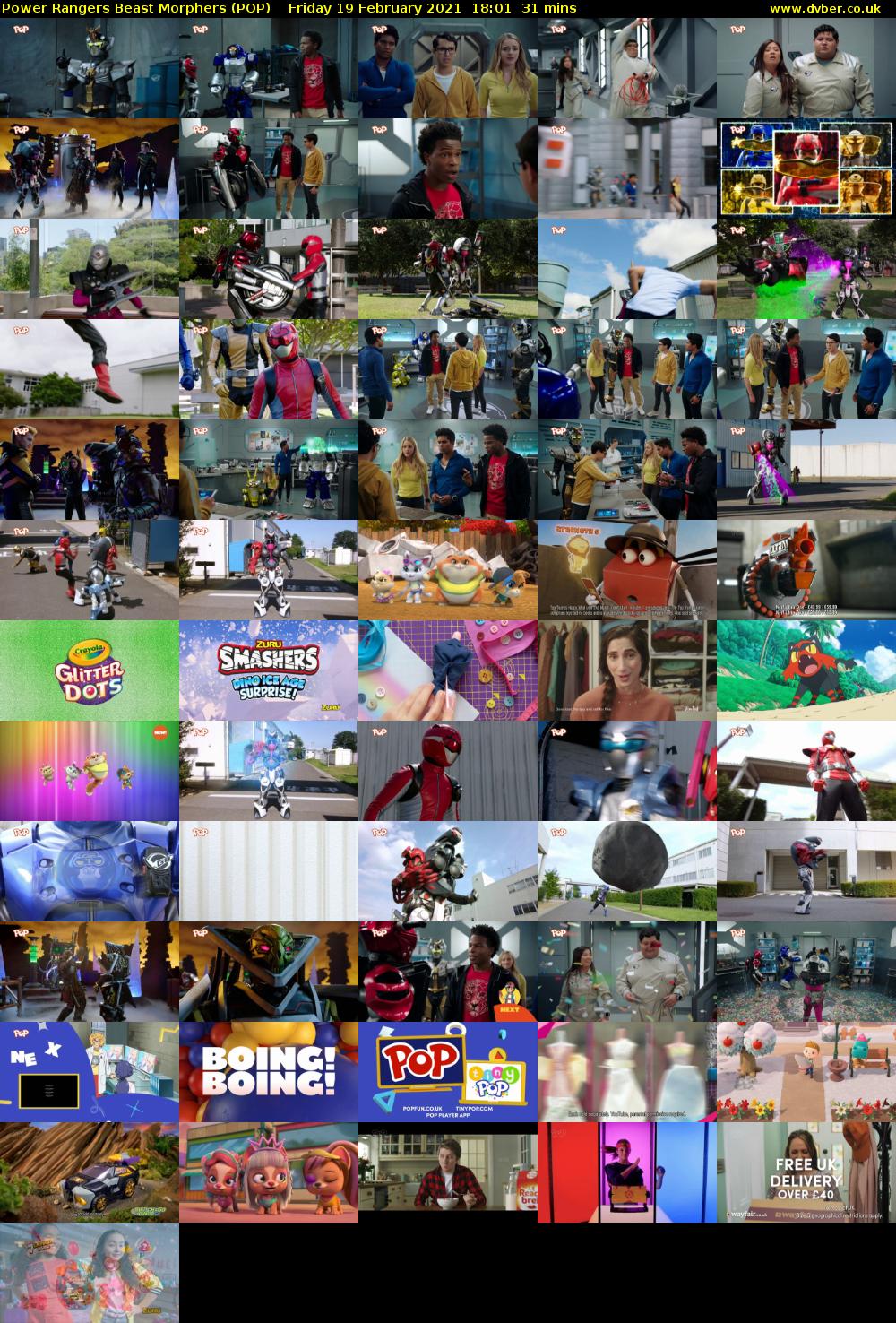 Power Rangers Beast Morphers (POP) Friday 19 February 2021 18:01 - 18:32