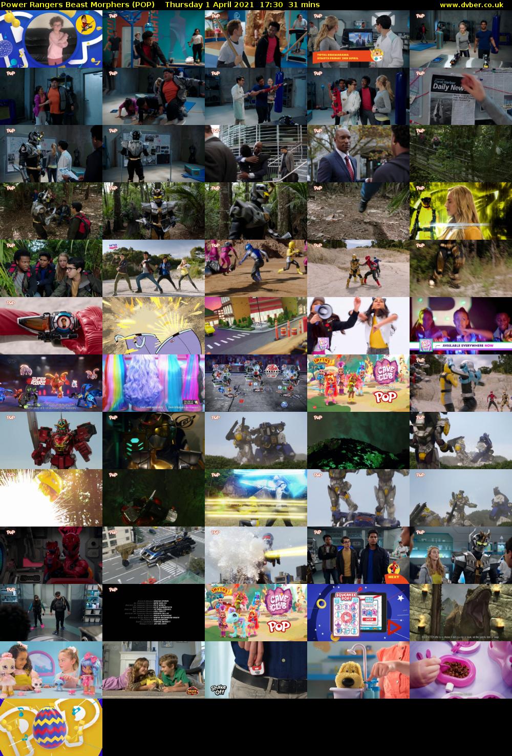 Power Rangers Beast Morphers (POP) Thursday 1 April 2021 17:30 - 18:01