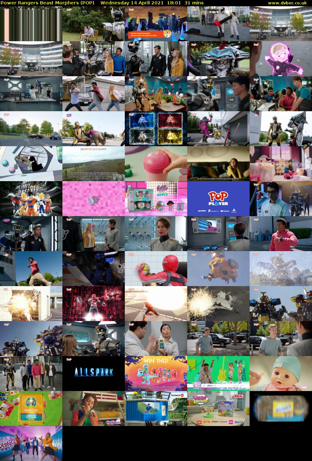 Power Rangers Beast Morphers (POP) Wednesday 14 April 2021 18:01 - 18:32