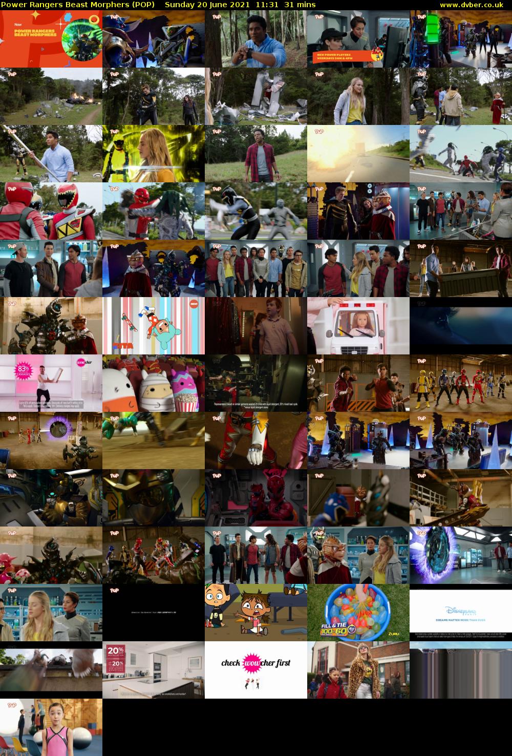 Power Rangers Beast Morphers (POP) Sunday 20 June 2021 11:31 - 12:02