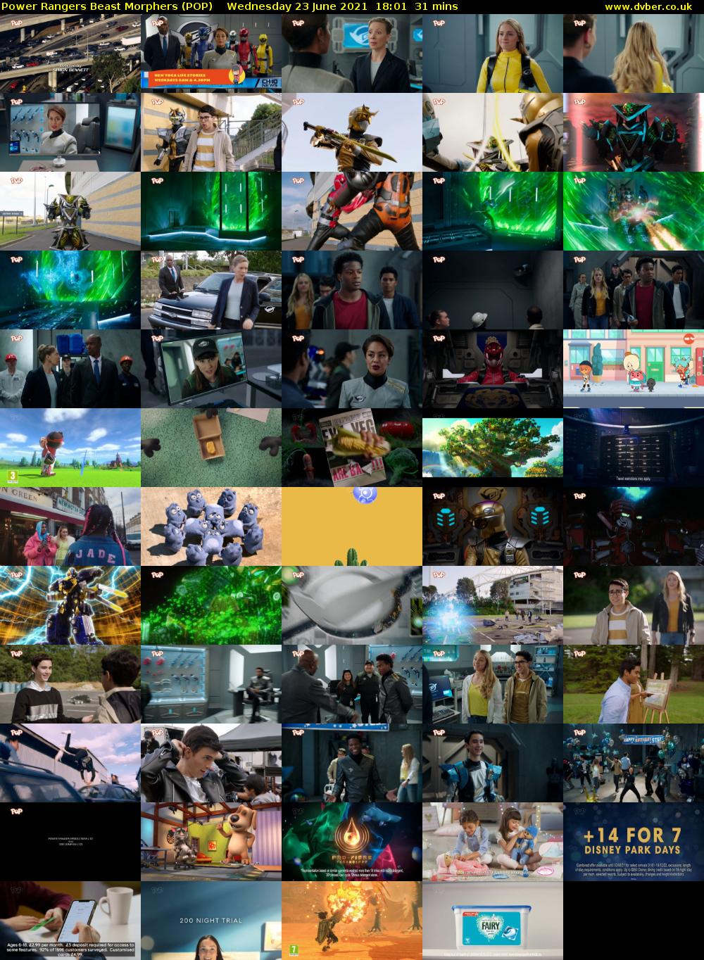 Power Rangers Beast Morphers (POP) Wednesday 23 June 2021 18:01 - 18:32