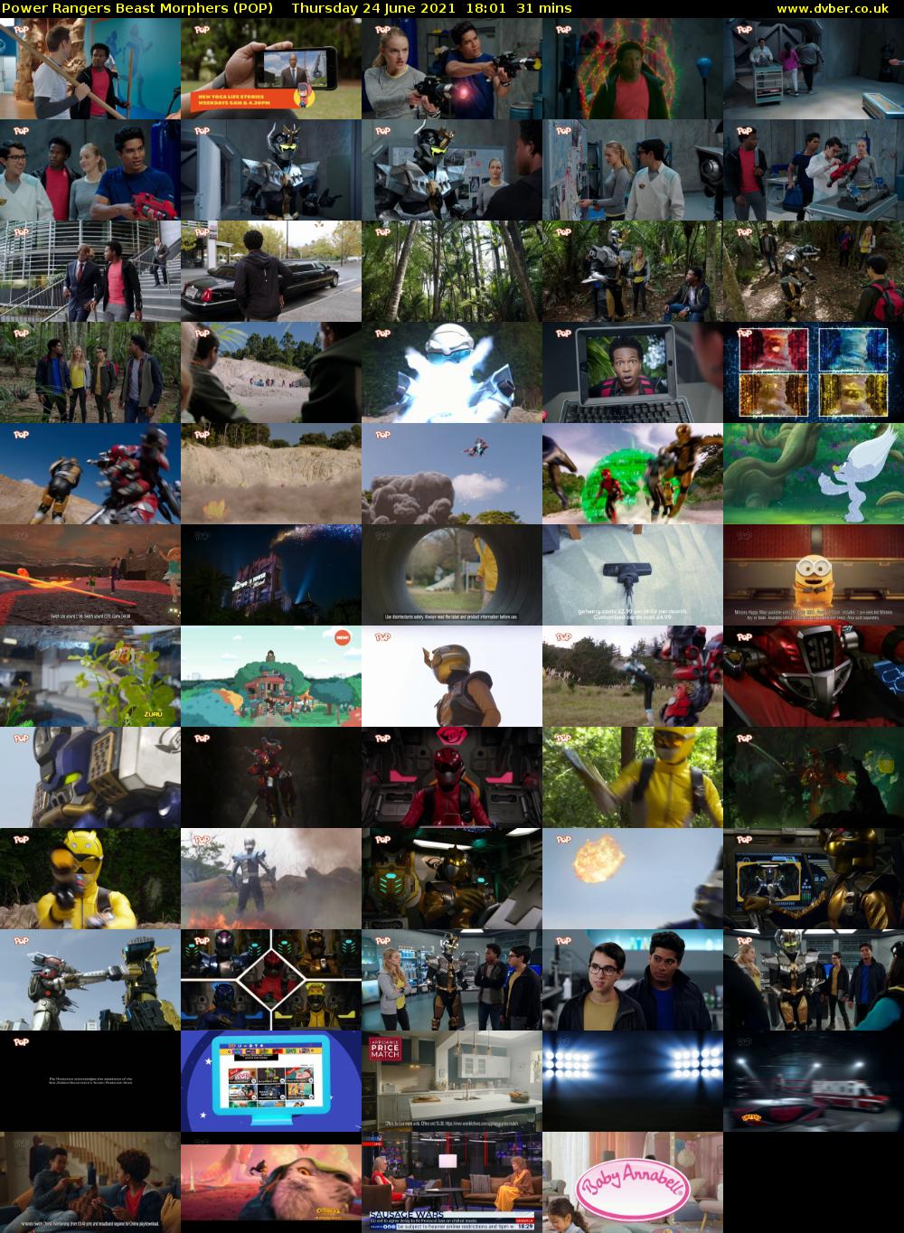 Power Rangers Beast Morphers (POP) Thursday 24 June 2021 18:01 - 18:32