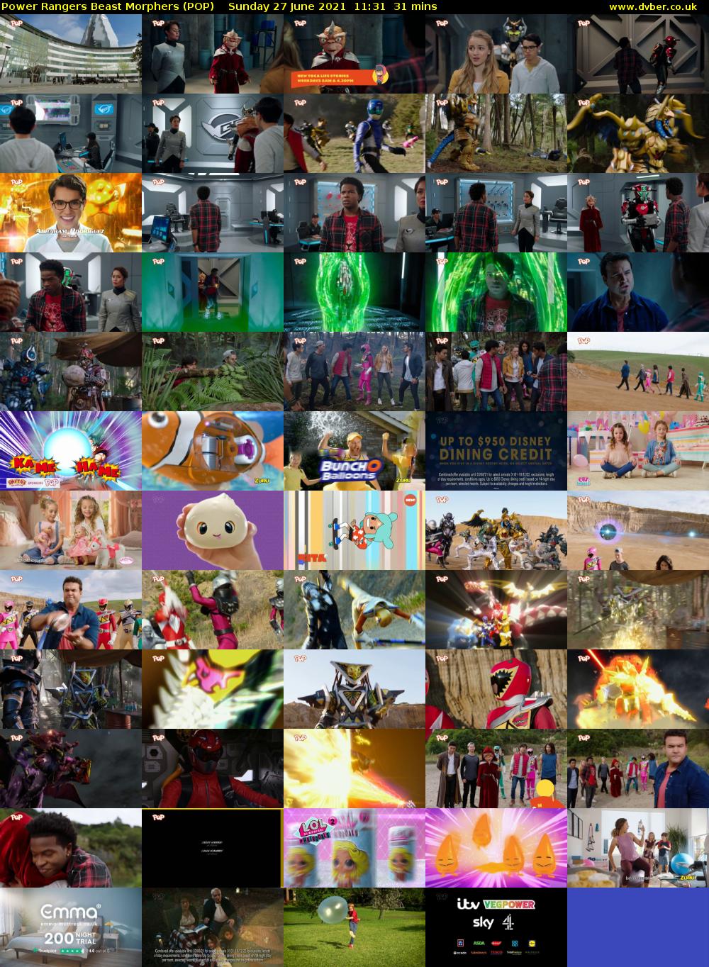 Power Rangers Beast Morphers (POP) Sunday 27 June 2021 11:31 - 12:02