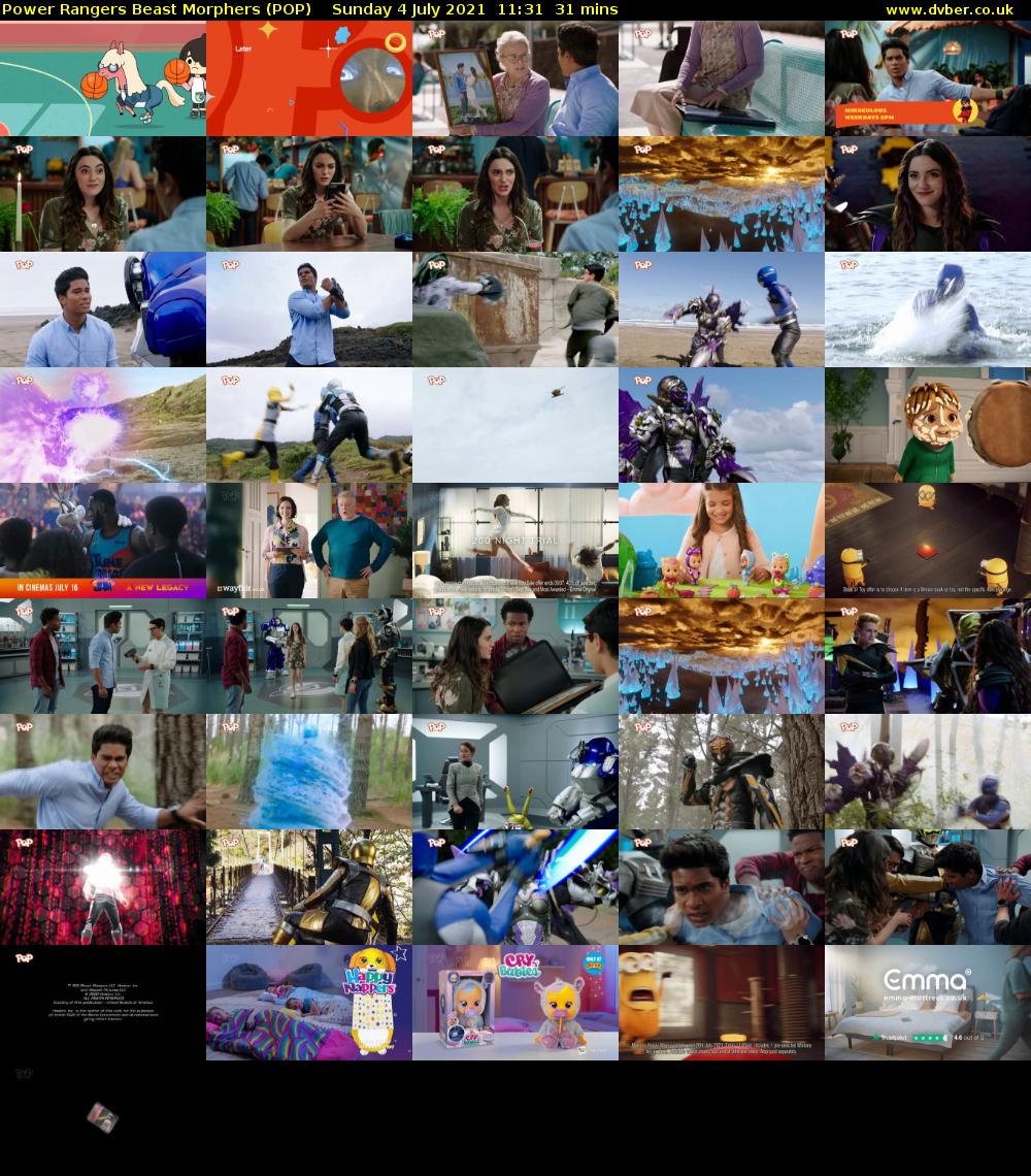 Power Rangers Beast Morphers (POP) Sunday 4 July 2021 11:31 - 12:02