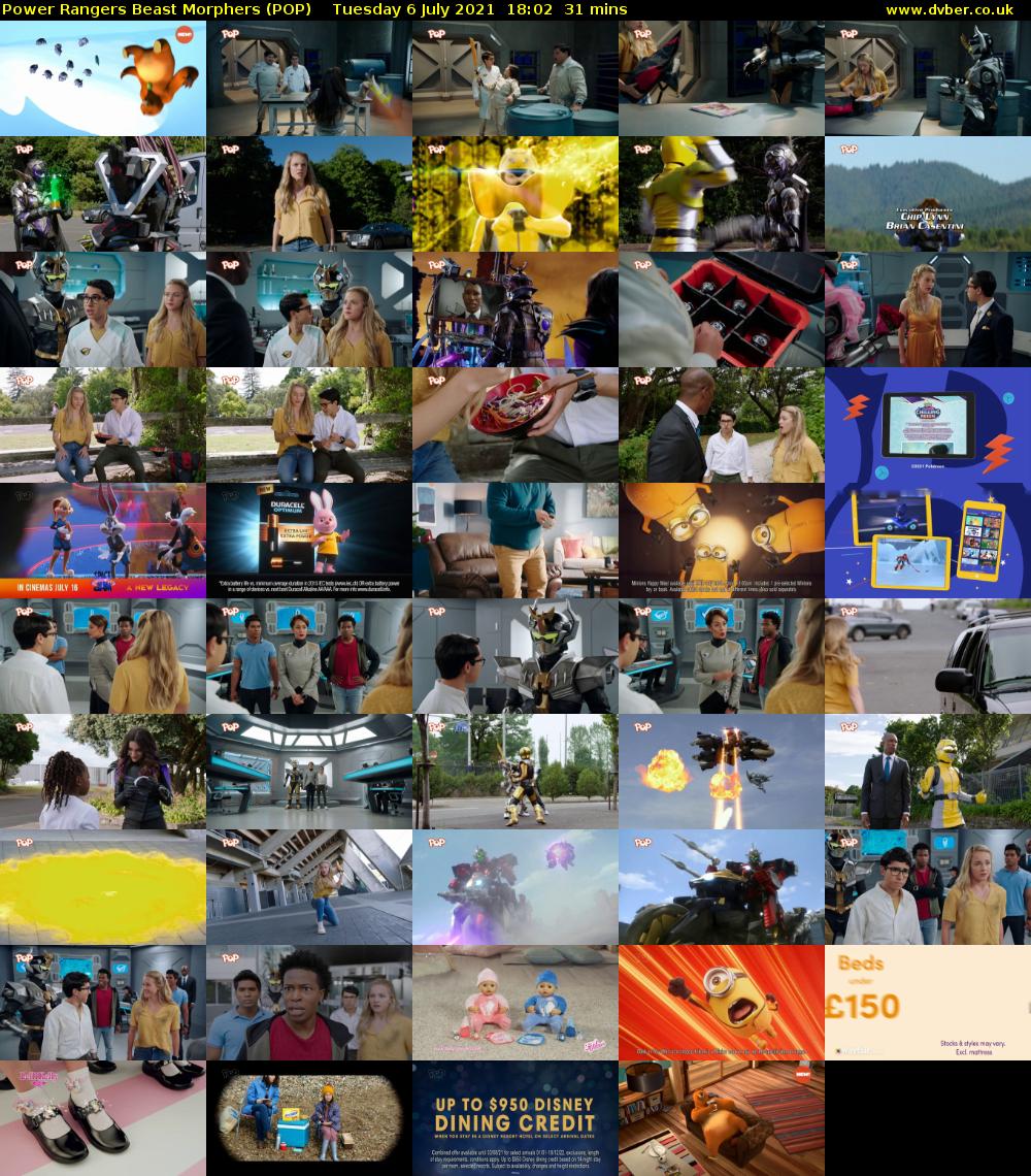 Power Rangers Beast Morphers (POP) Tuesday 6 July 2021 18:02 - 18:33