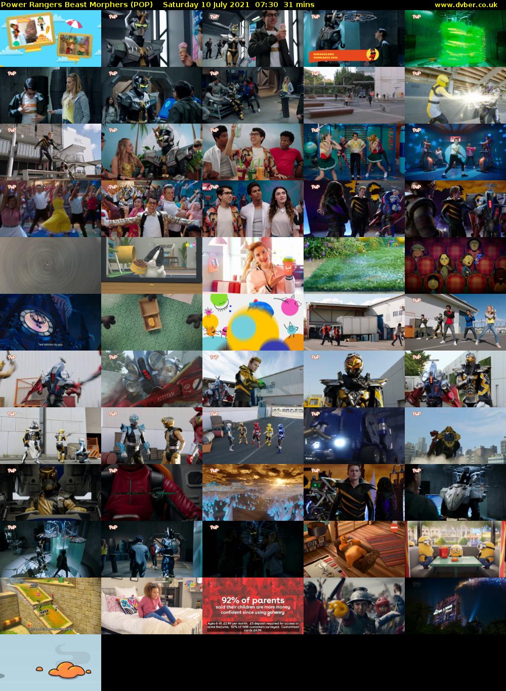 Power Rangers Beast Morphers (POP) Saturday 10 July 2021 07:30 - 08:01