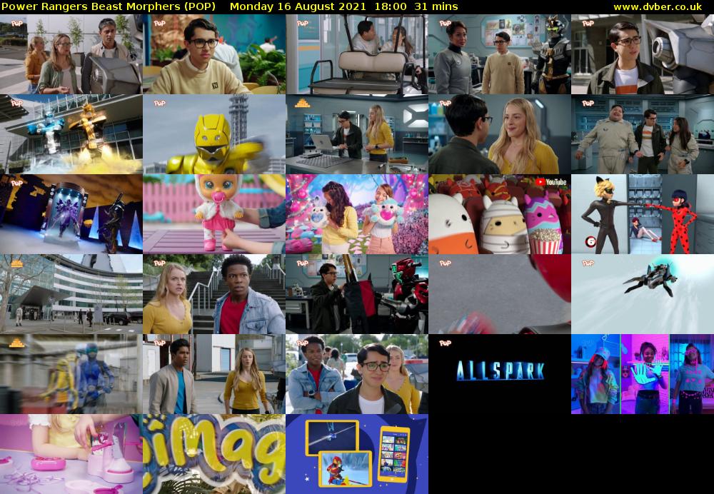 Power Rangers Beast Morphers (POP) Monday 16 August 2021 18:00 - 18:31